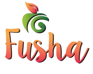 A logo of fusha, an indian restaurant.