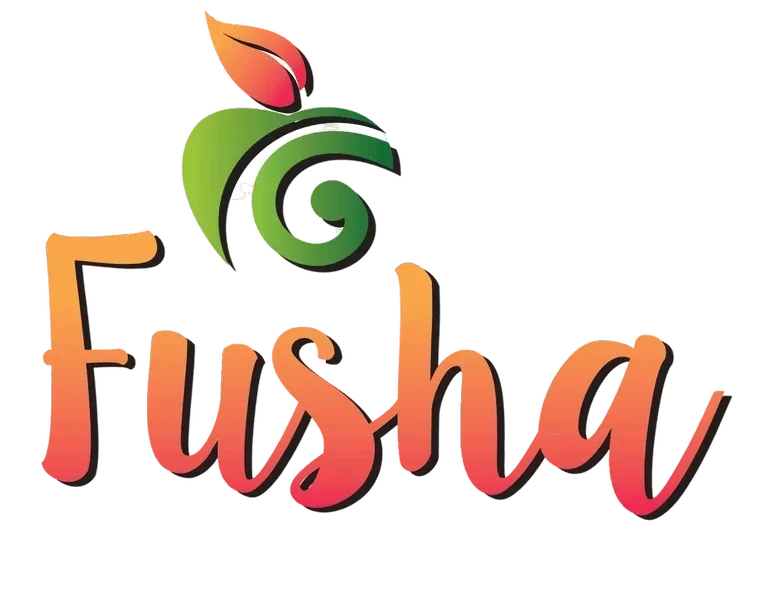 A logo of fusha, an indian restaurant.