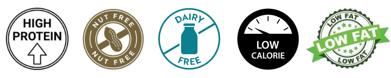 A green background with the word dairy free in it.